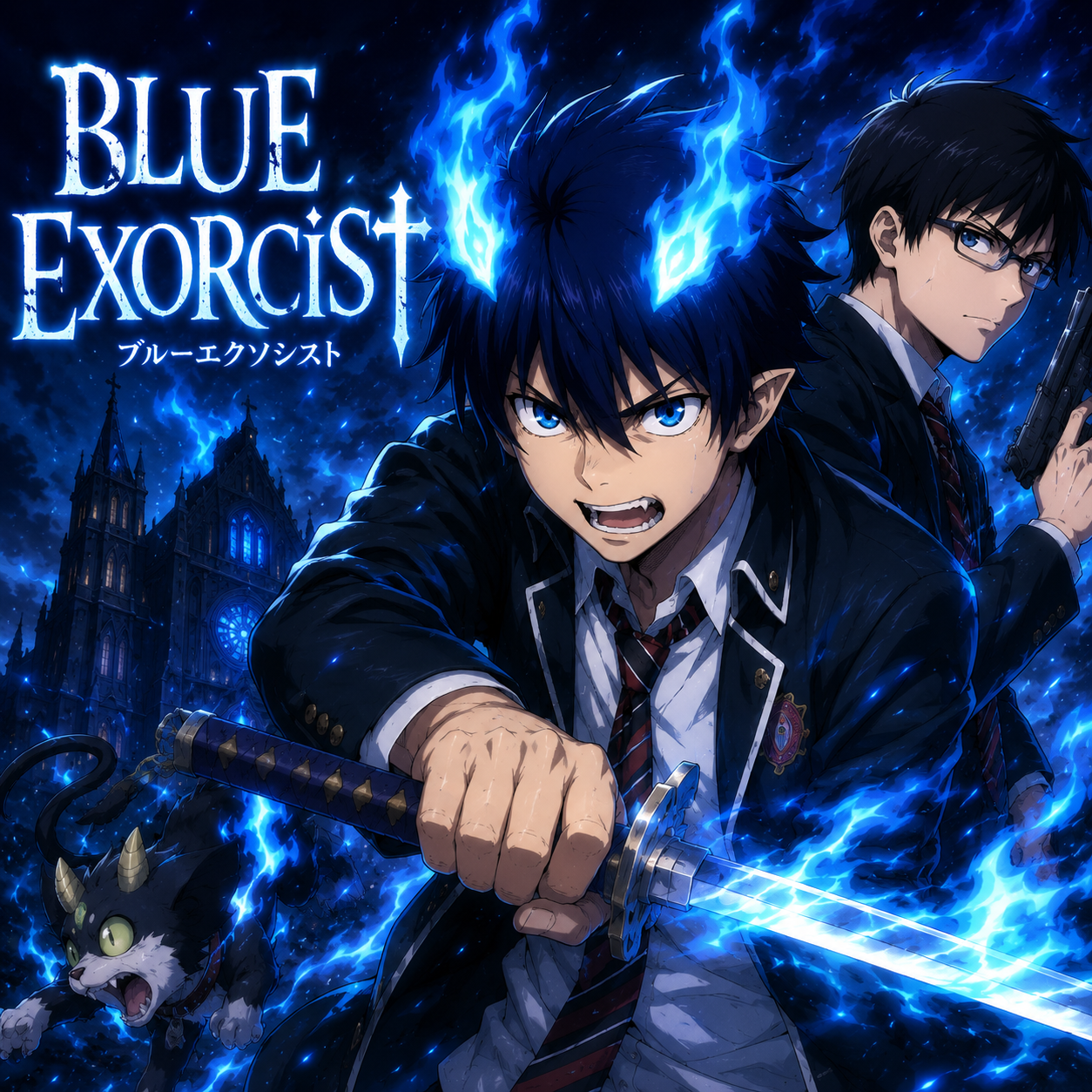 Blue Exorcist anime artwork